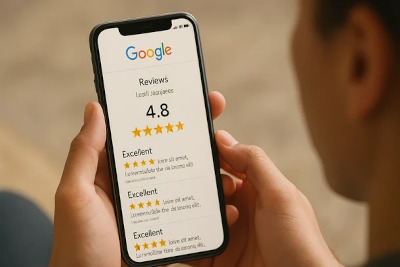 Page d'avis Trustpilot affichée sur un écran